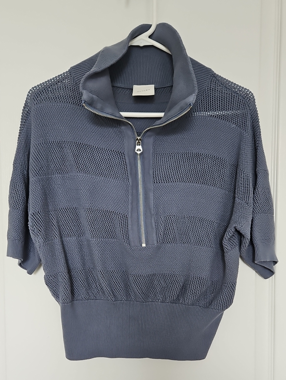 Varley Half-Zip Mesh Sweater, Slate Blue, Small